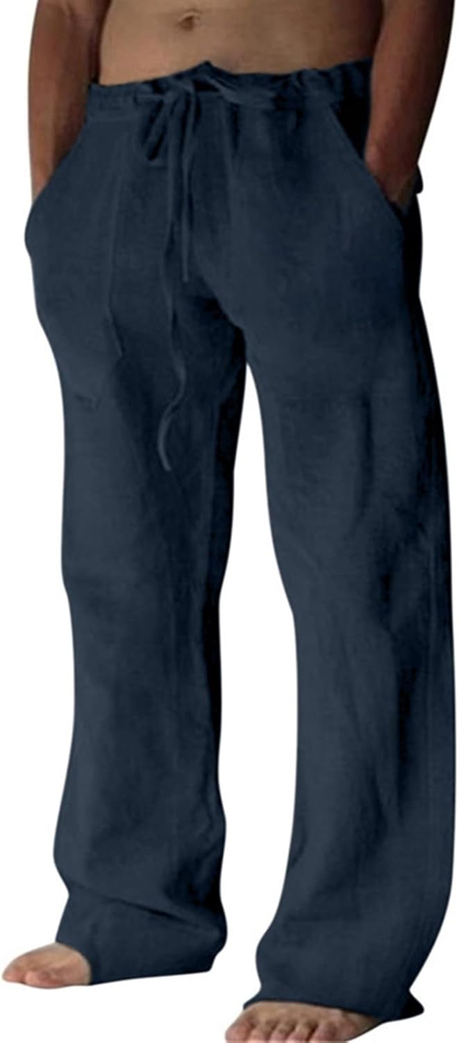 Thumbnail 6 de Litthing Pantalones de Lino para Hombre: Jogging de Verano 95% Algodón 5% Lino con Cordón y Bolsillos