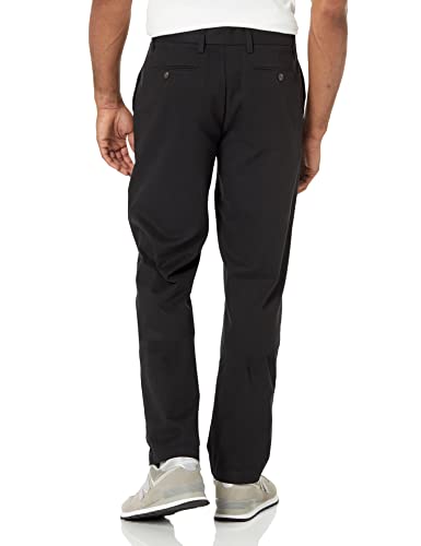 Detalle 2 de Amazon Essentials Men's Straight Fit Wrinkle-Resistant Chino Trousers, Black (True Black) 31W/30L
