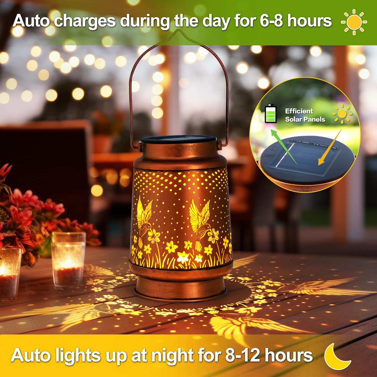Thumbnail 5 de Hummingbird Garden Solar Lanterns for Mum 🌼