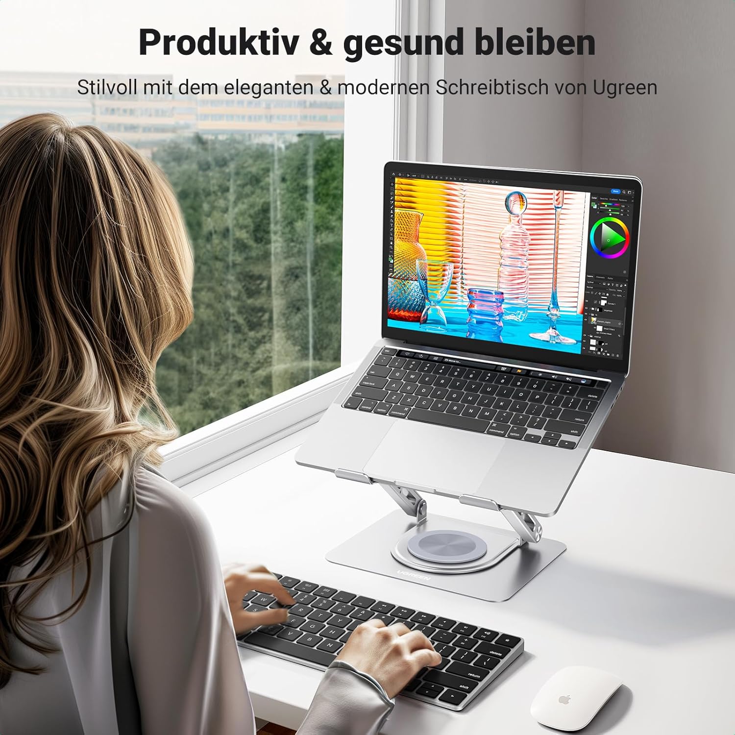 Detalle de UGREEN Laptop Ständer 360° mit 17,3 Zoll
