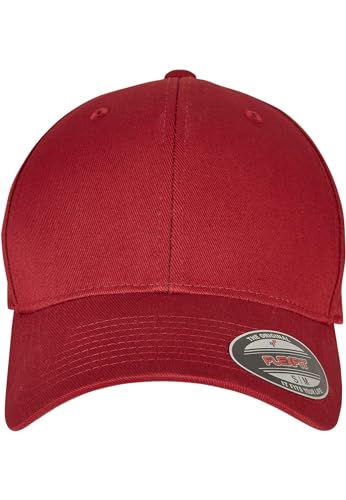 Detalle de Flexfit Wooly Combed 6277 Mütze Rot (rose brown), L/XL – klassische Beanie/Kappe mit elastischem Band