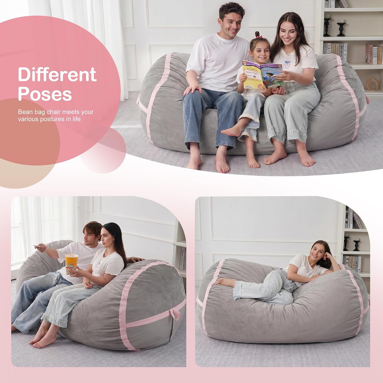 Detalle 1 de HABUTWAY Bean Bag Chair 6-Foot