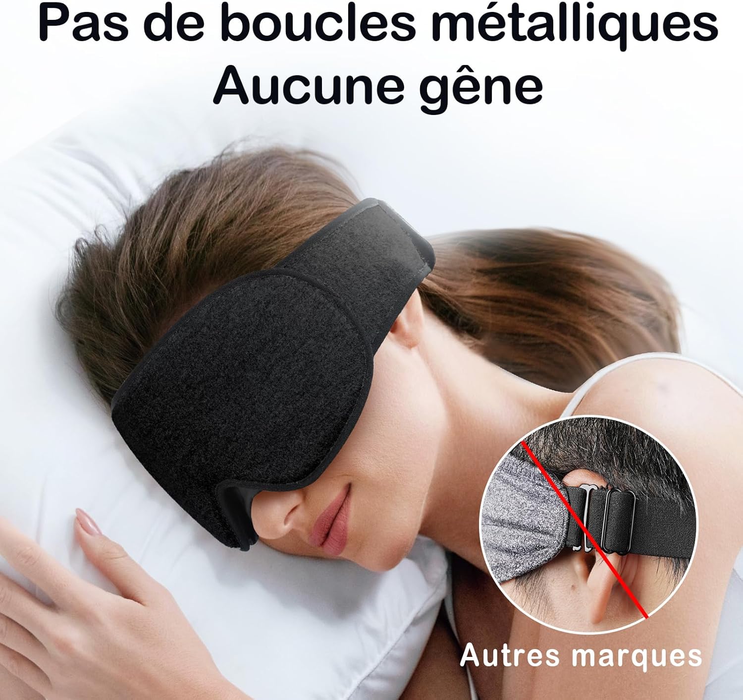 Detalle 2 de INNELO Masque de sommeil 3D pour côté 💤