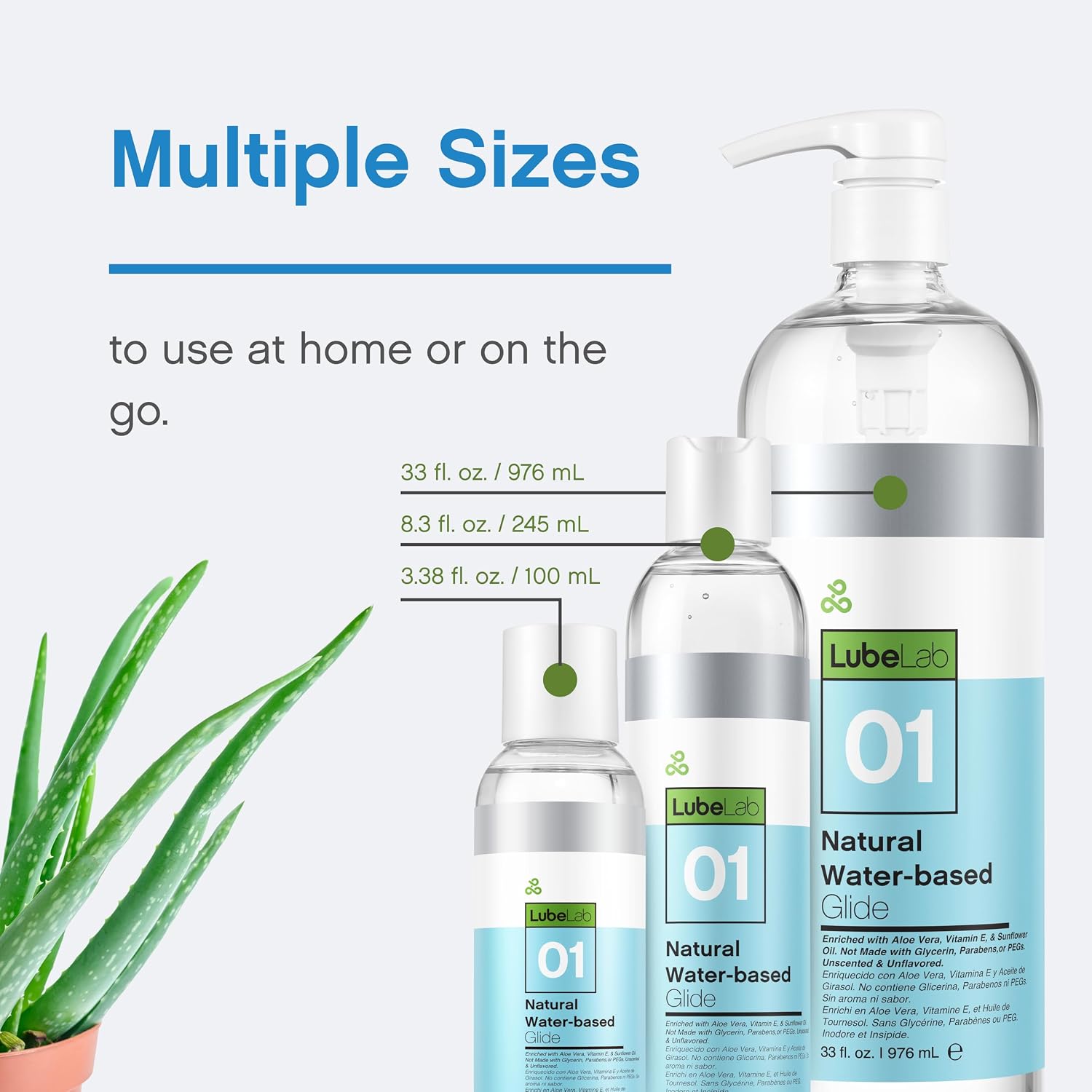 Thumbnail 5 de Lubelab Waterbased Lube 33 Fl Oz with Aloe & Vitamin E — Hypoallergenic, pH-balanced, Value Pack