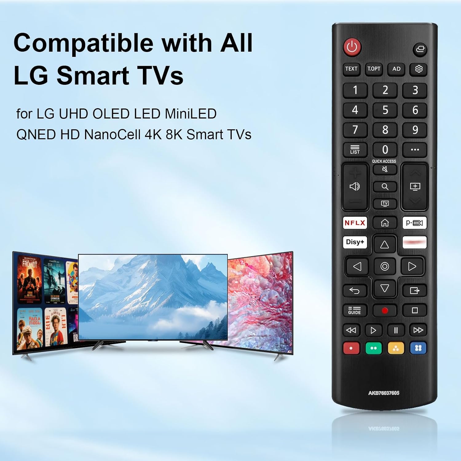 Detalle de Télécommande universelle LG – AKB75855501 / AN-MR20GA et équivalents pour TV LG 4K/8K NanoCell OLED
