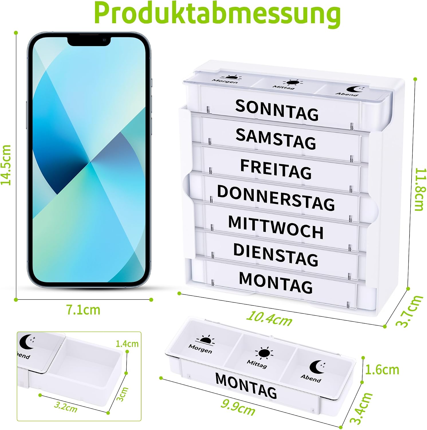 Thumbnail 3 de Tablettenbox für 7 Tage mit 3 Fächern