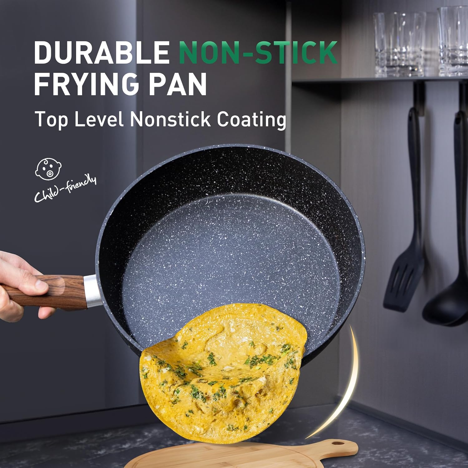 Thumbnail 1 de Kitchen Academy 30 Piece Non-Stick Bakeware and Cookware Set (Black) for Induction and More
