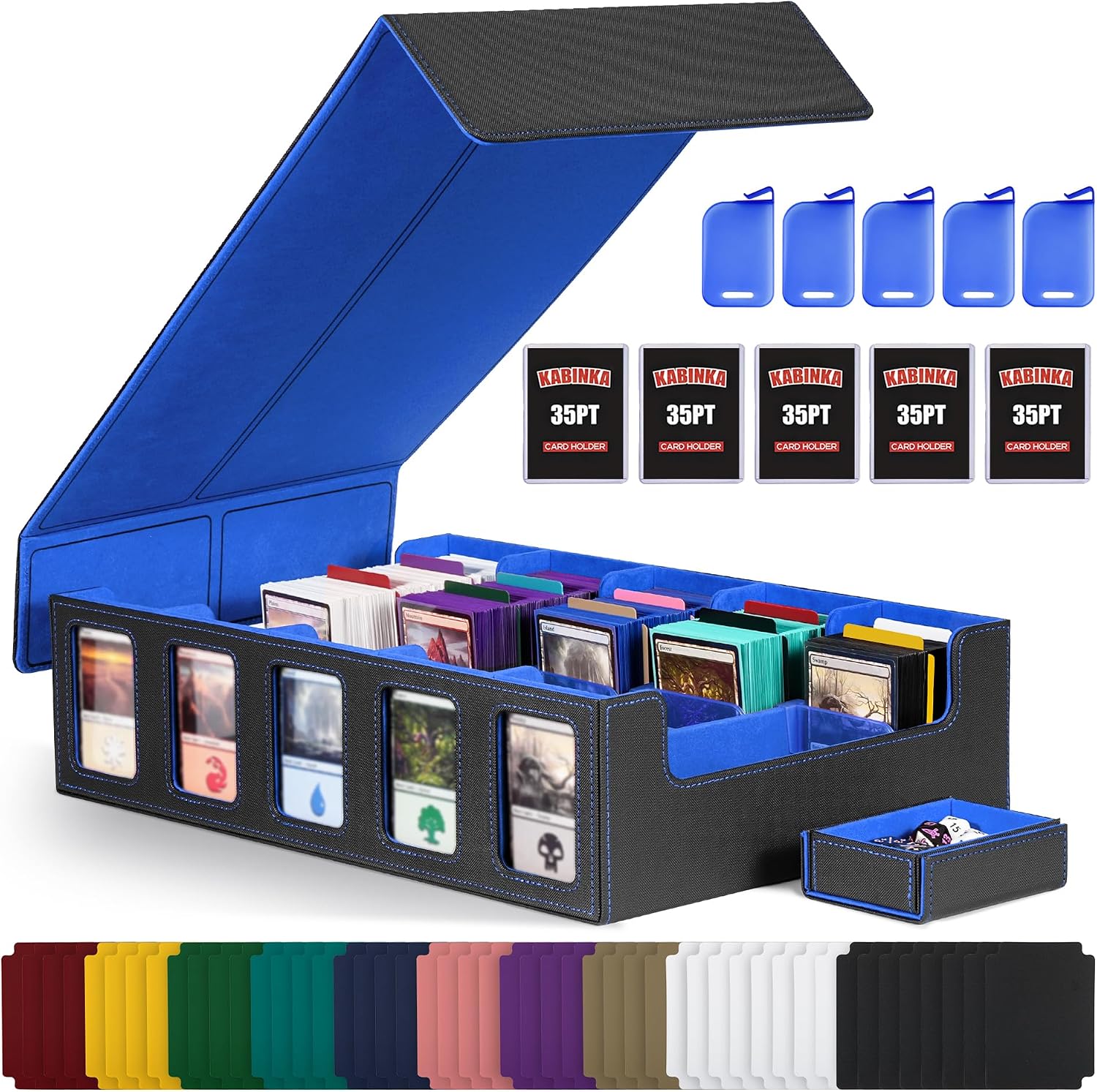 Thumbnail 6 de Sammelkarten-Aufbewahrungsbox mit Commander-Display – 5‑reihe Deckgehäuse (3900+ Karten), Toploader inkl. Trennwände