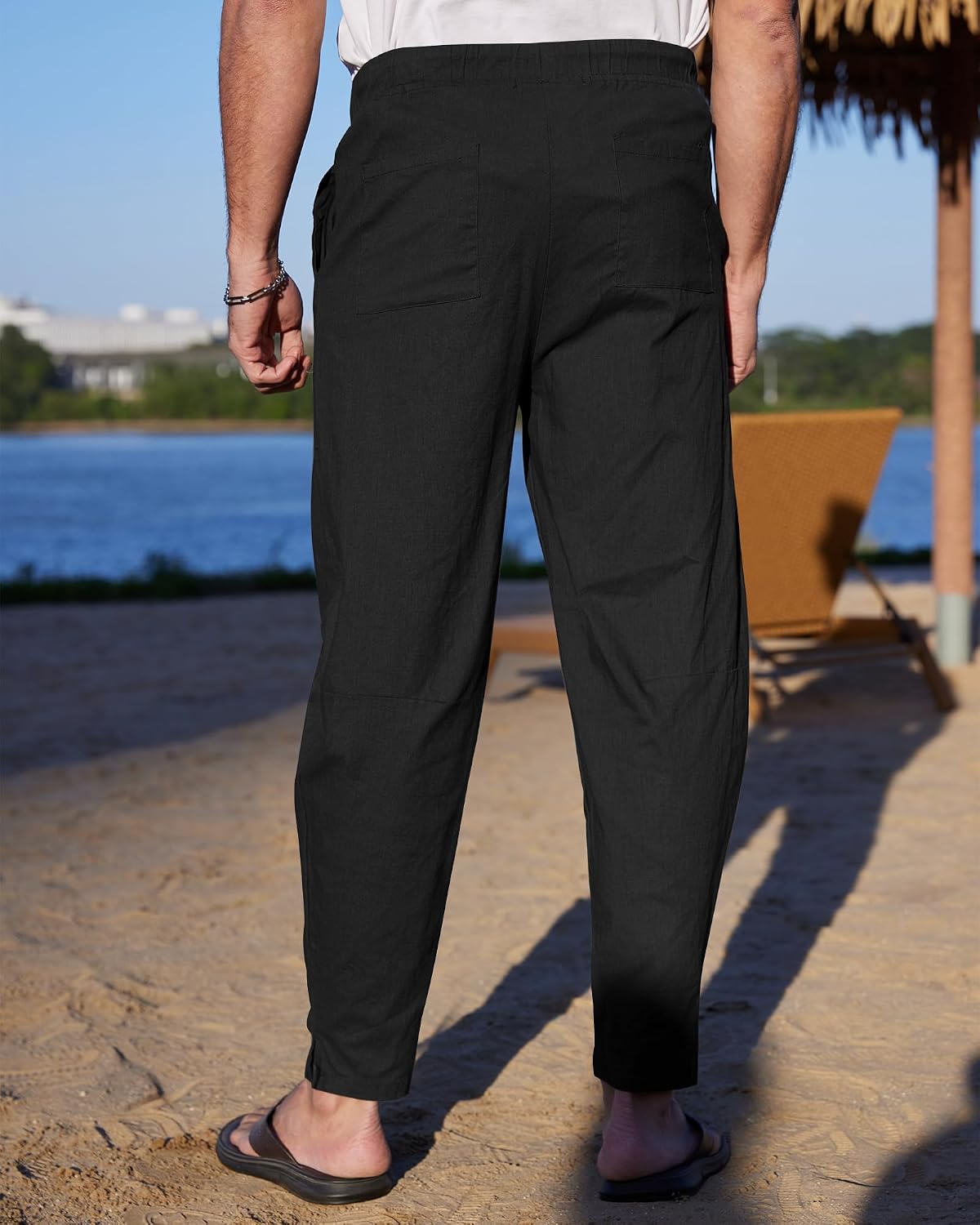 Detalle 2 de YAOBAOLE Pantalon lin coton 75%