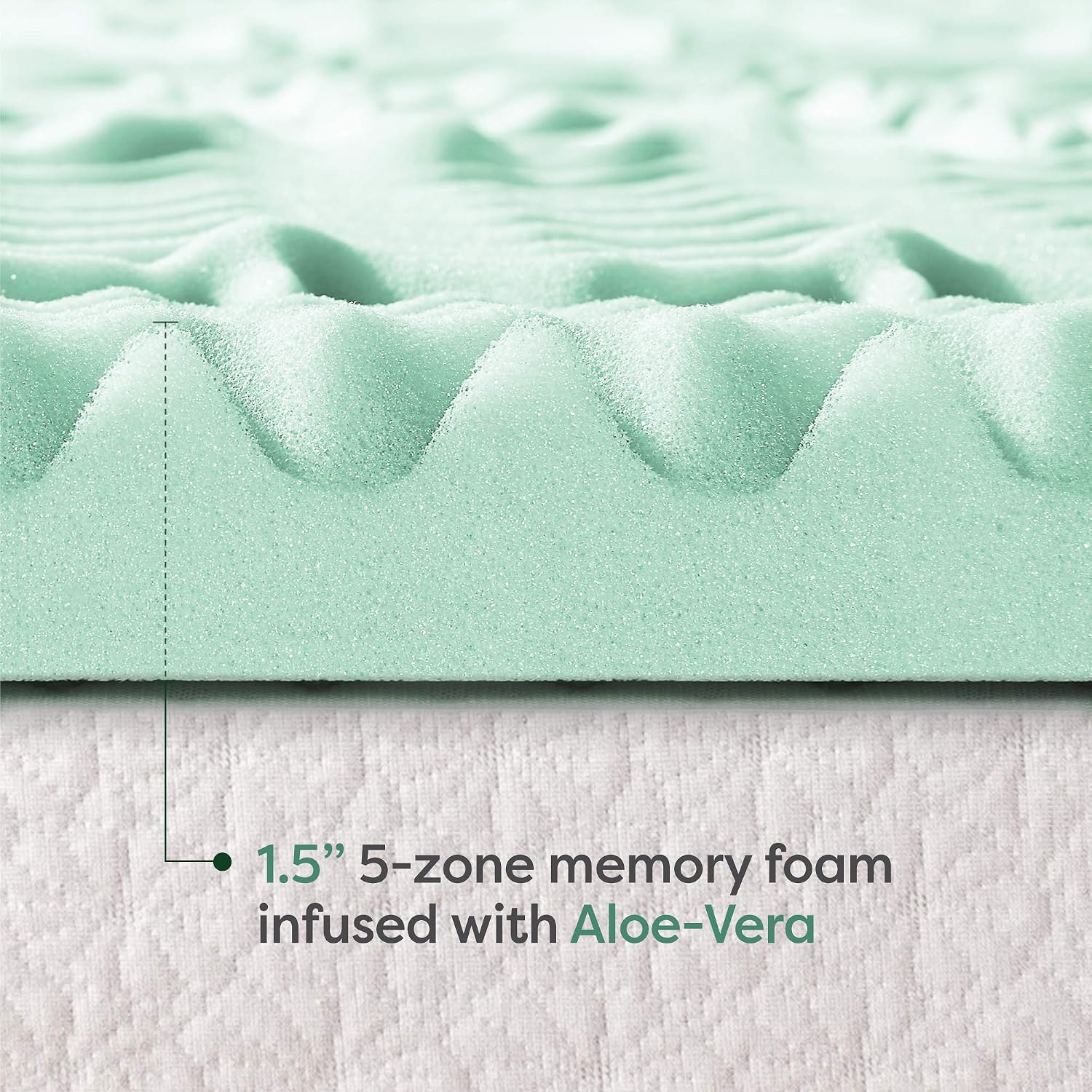 Thumbnail 4 de Mellow 1.5 Inch 5-Zone Memory Foam Mattress Topper