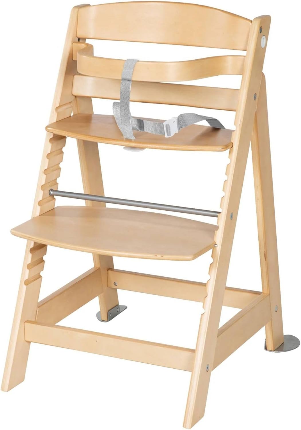 Detalle de Roba Chaise Haute Évolutive Born Up 2en1 + Transat Inclinable (Gris Argenté) – Dès la naissance