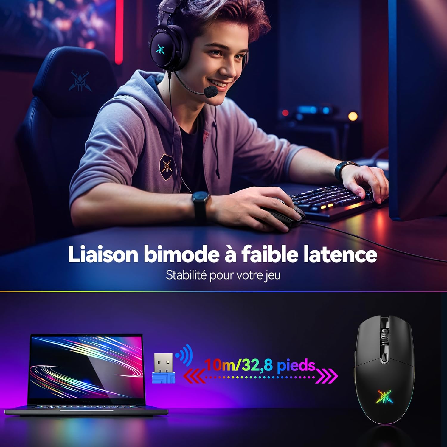 Thumbnail 4 de TECKNET Souris gamer 8000 DPI 🖱