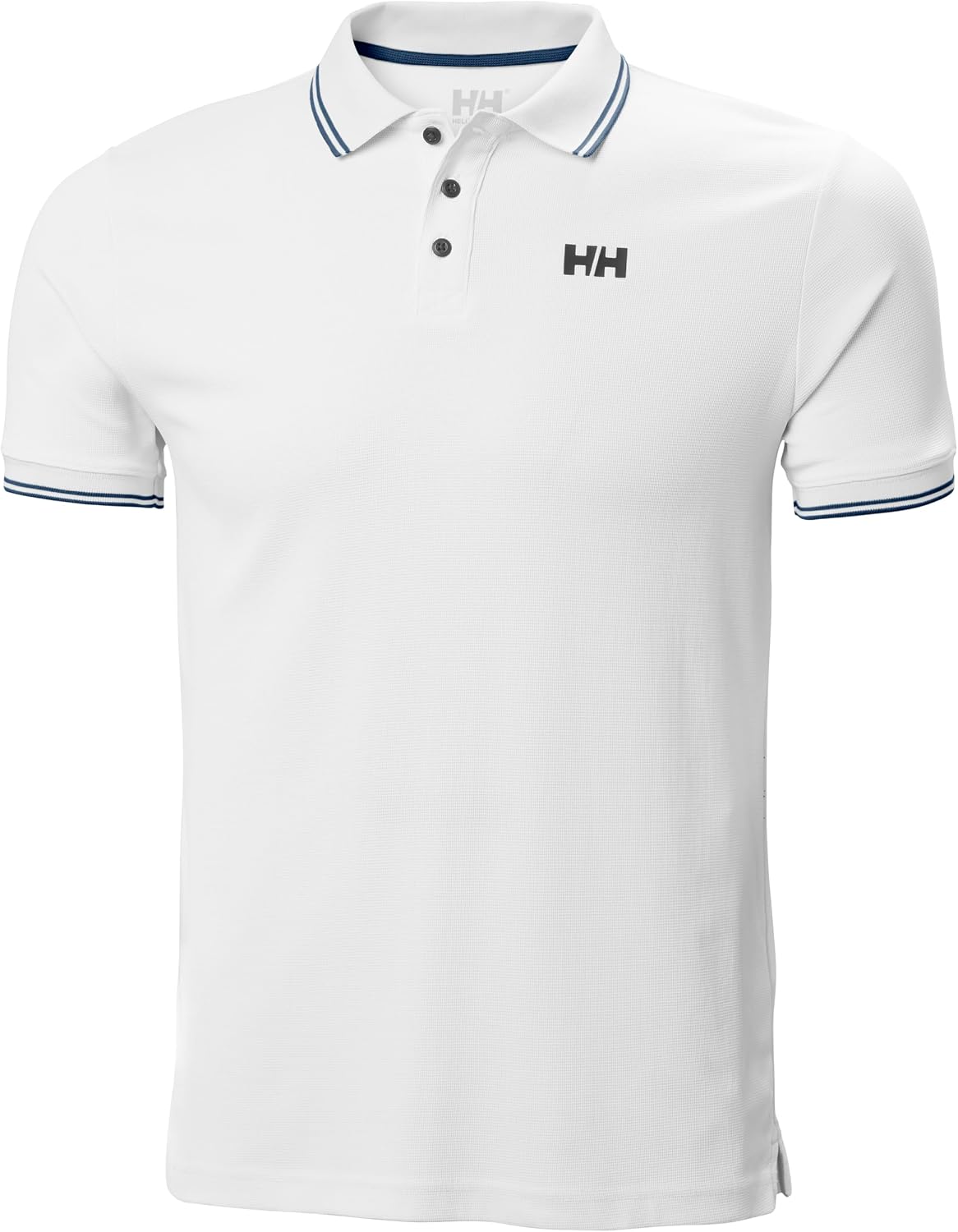 Detalle de Helly Hansen Uomo Polo Kos: stile marinaio e protezione solare UPF 50+