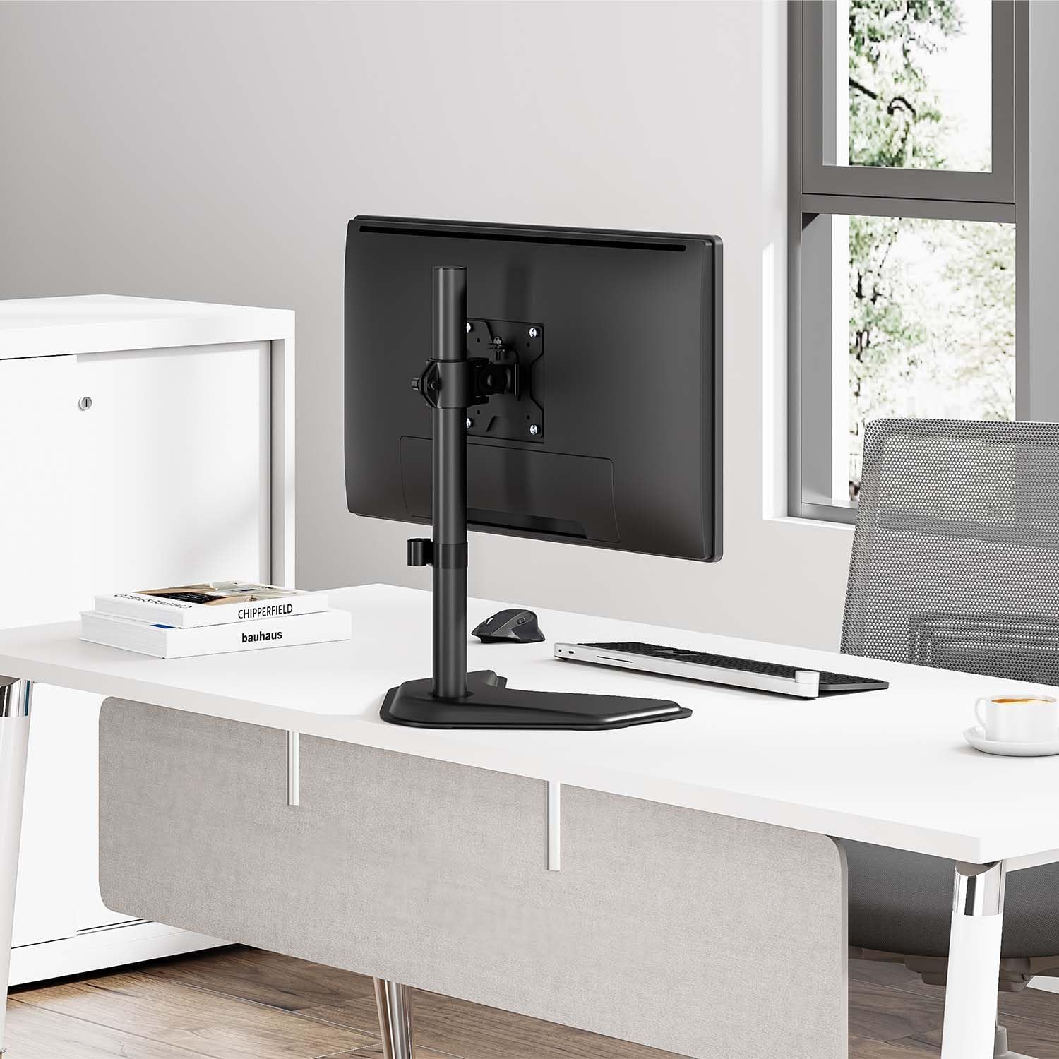 Thumbnail 3 de AISENS Supporto da tavolo con piedistallo eco girevole e inclinabile per monitor TV 10kg da 17–32 nero