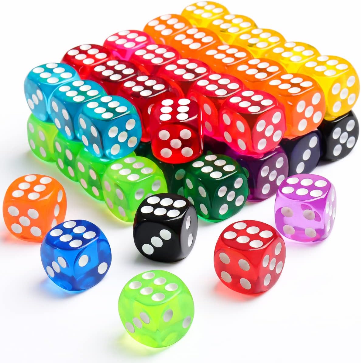 50 Pieces 14mm Bulk Dice Set for Learning 🎲