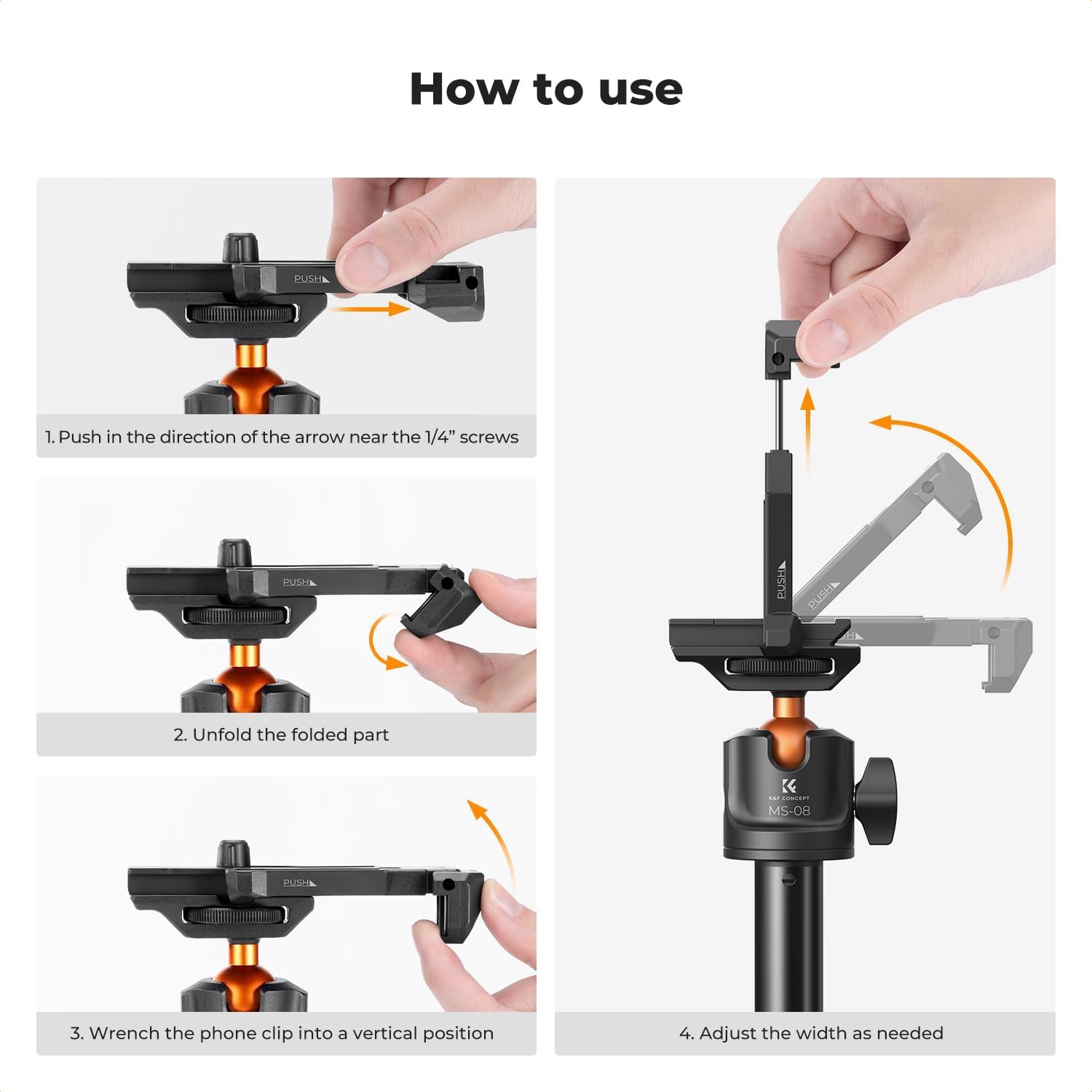 Thumbnail 6 de K&F CONCEPT 62" Selfie Stick Tripod with Remote