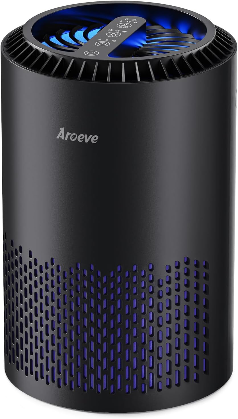 Detalle de AROEVE Air Purifier for Bedroom MK01- Black 🕯