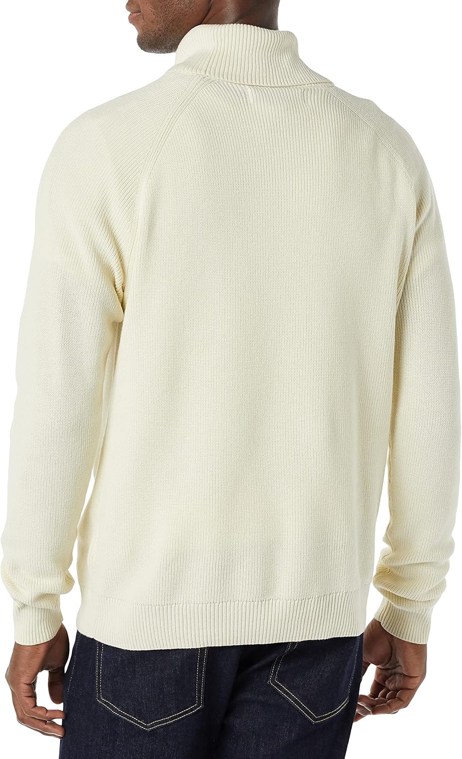 Detalle de Amazon Essentials Men’s 100% Cotton Rib Knit Turtleneck Jumper (Relaxed Fit)