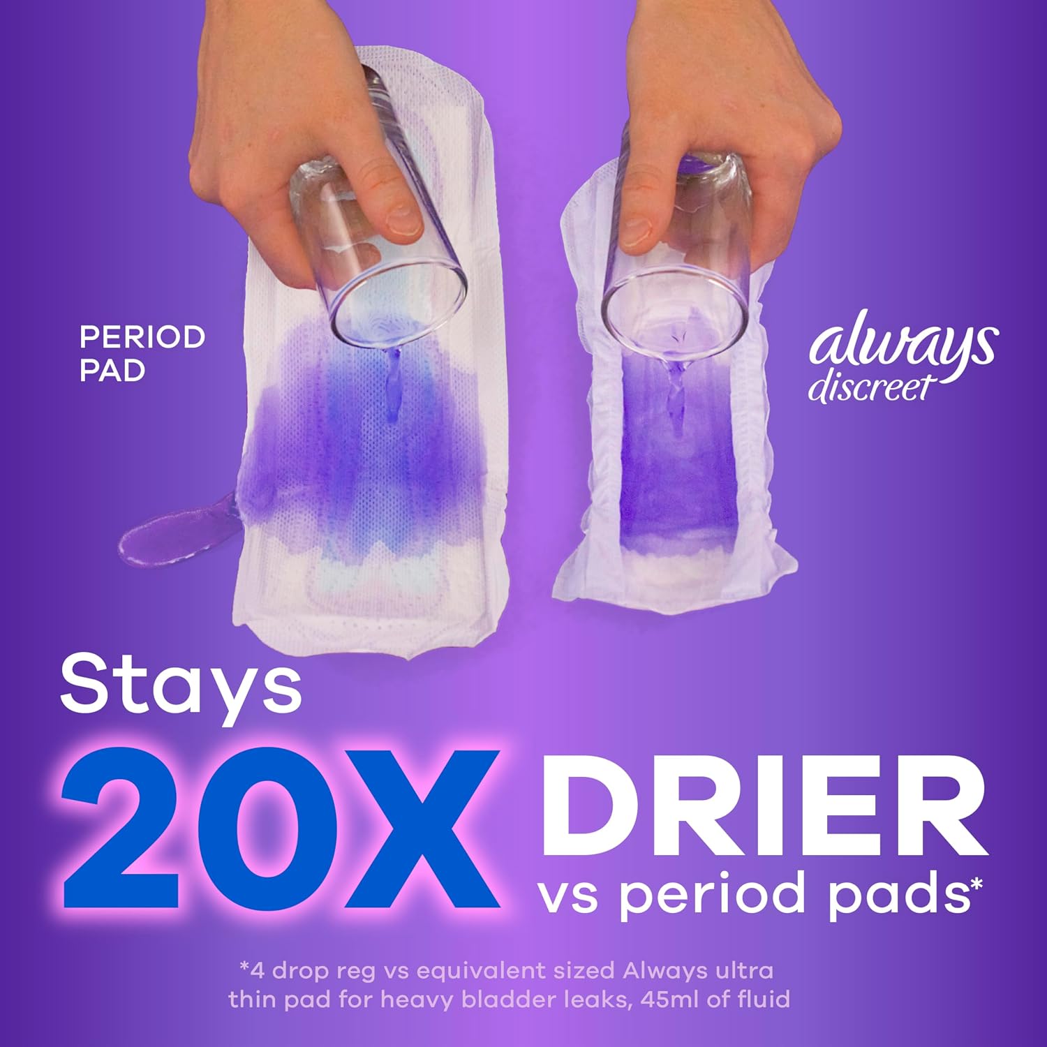 Thumbnail 5 de Always Discreet Moderate Absorbency Long Pads 162 count 🩲