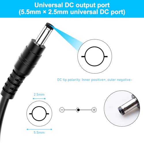 Detalle de GAOUTO 24V 5A Netzteil – 120 W DC-Netzteil für LED-Streifen, Router und mehr