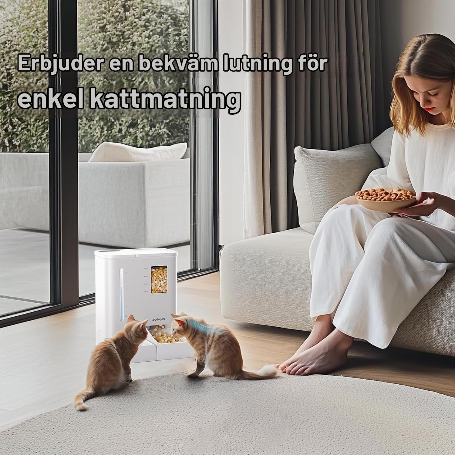 Thumbnail 6 de DUDUPET automatisk foderautomat och vattenautomat 2-i-1 med appstyrning, 5 L/4 L
