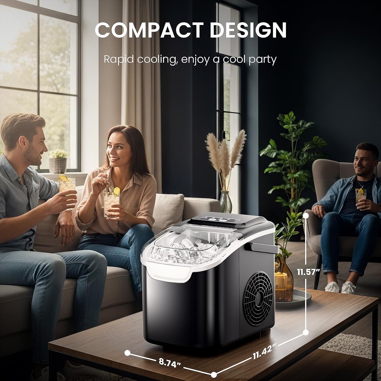 Thumbnail 6 de Antarctic Star HZB-12/Q Countertop Ice Maker, Self-Cleaning, Two Ice Sizes