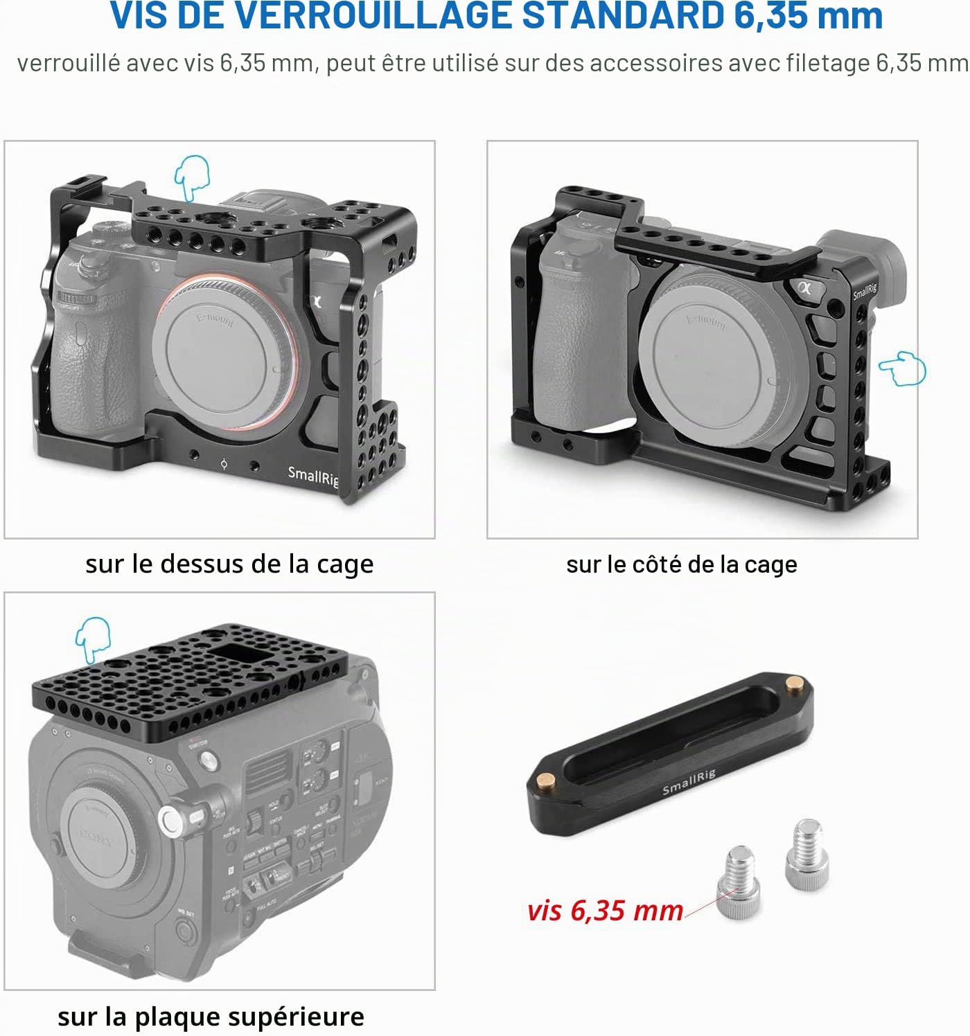 Thumbnail 3 de SMALLRIG 1195B Rail NATO 70 mm pour poignée