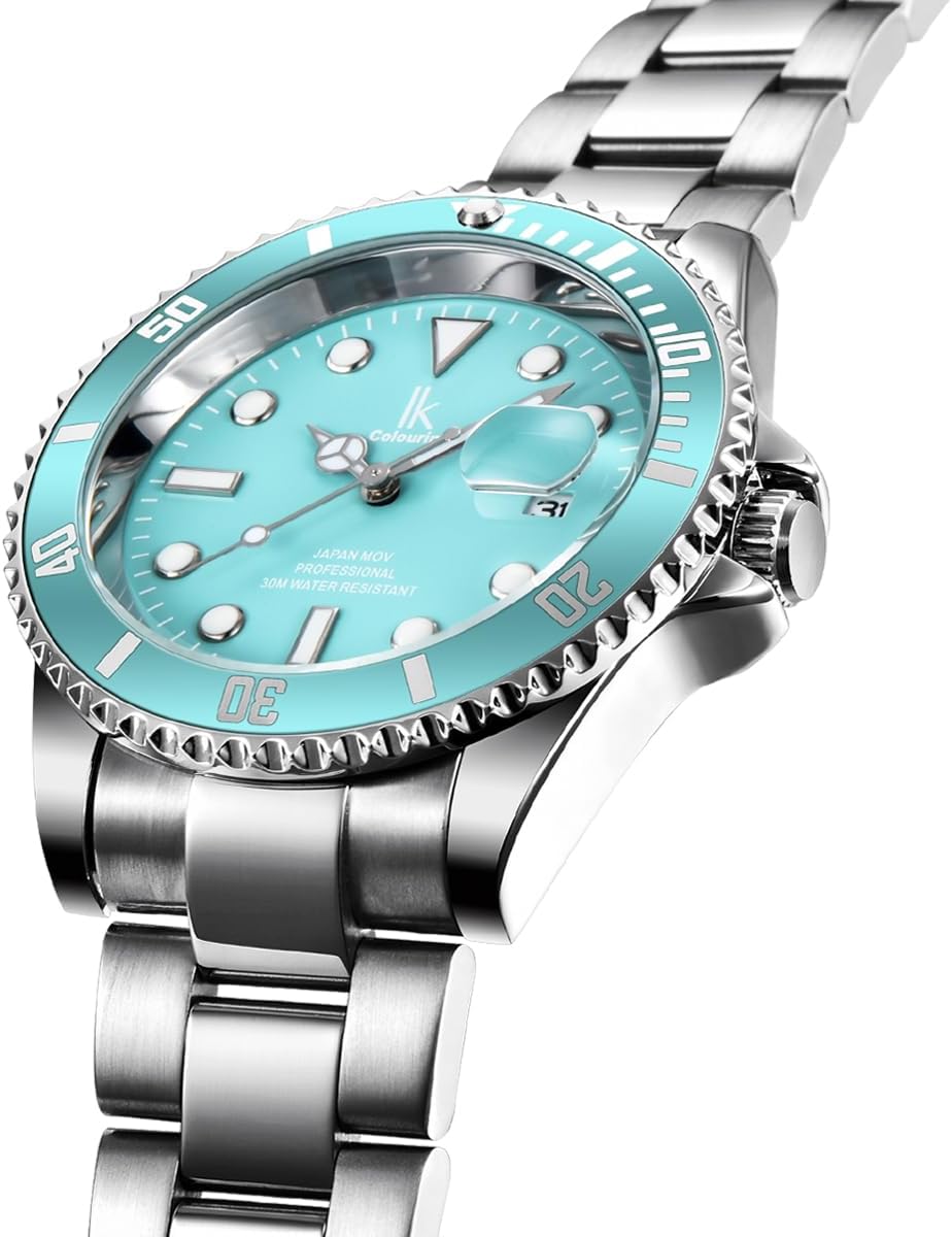 Thumbnail 2 de Alienwork IK Montre Hommes Femmes Calendrier Bracelet Métal