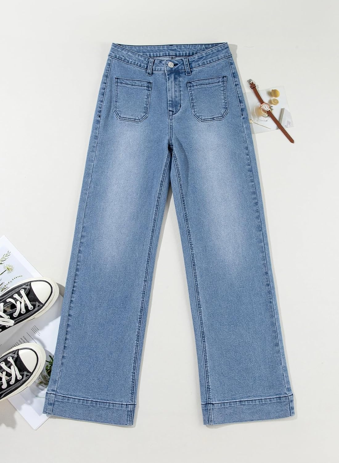 Thumbnail 2 de Astylish Wide Leg Jeans High Waisted