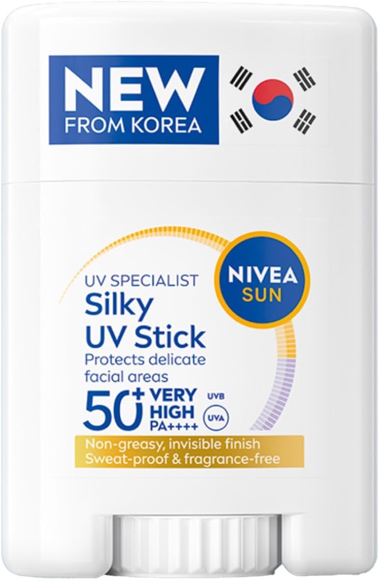 Detalle de NIVEA SUN Stick Solaire Visage FPS50+ Silky Touch – format nomade, effet invisible et non gras
