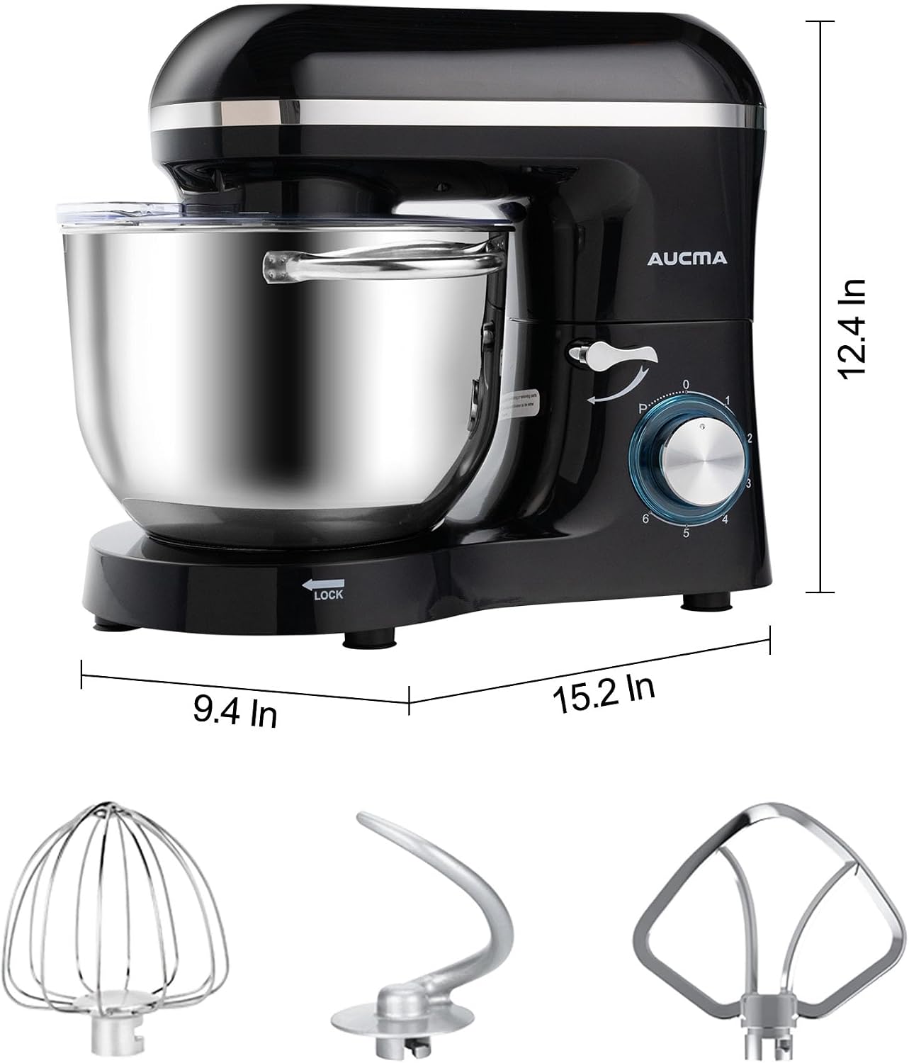 Detalle de Aucma Stand Mixer 6.5-Quart