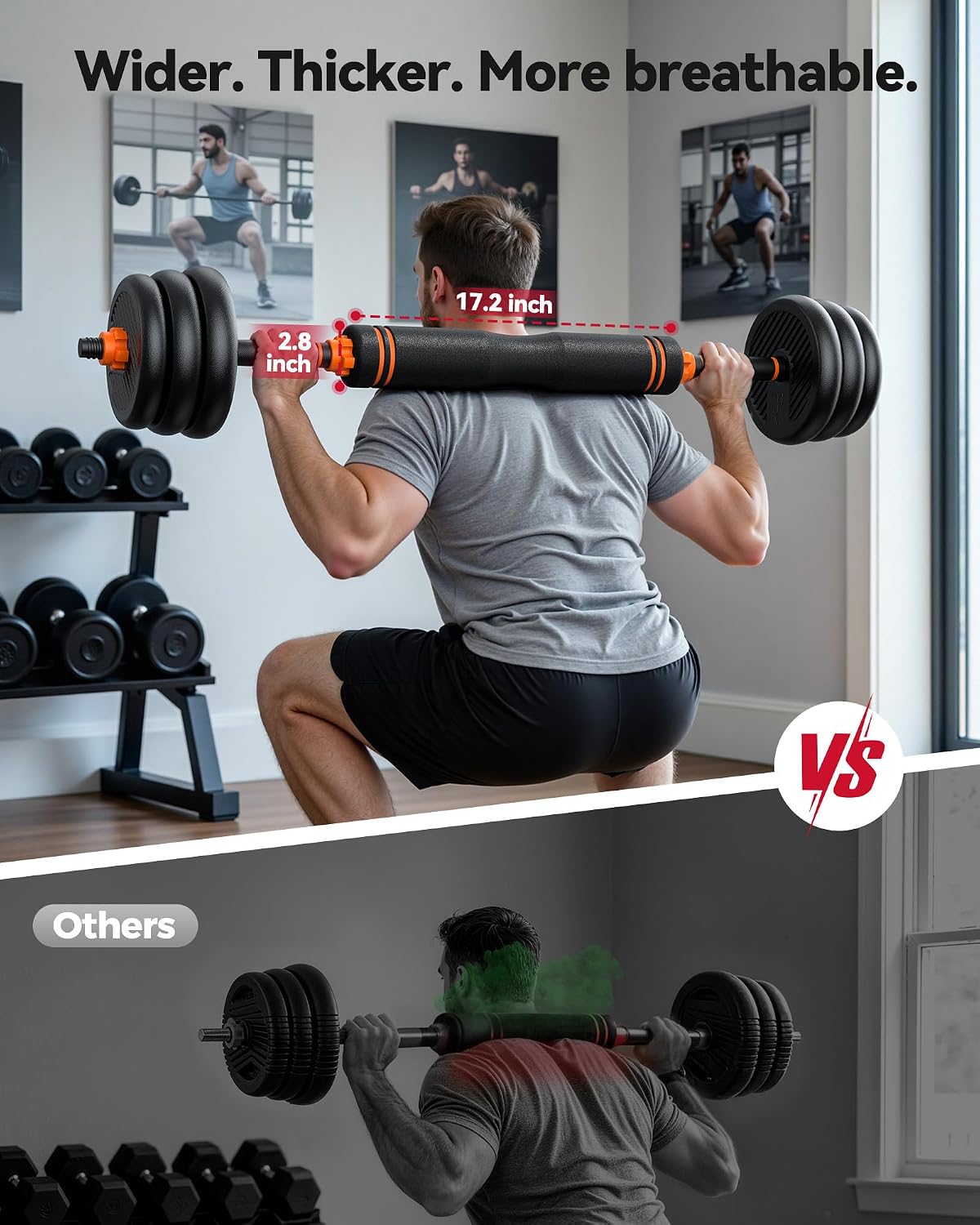 Thumbnail 6 de FEIERDUN Adjustable Dumbbells 90lbs Set