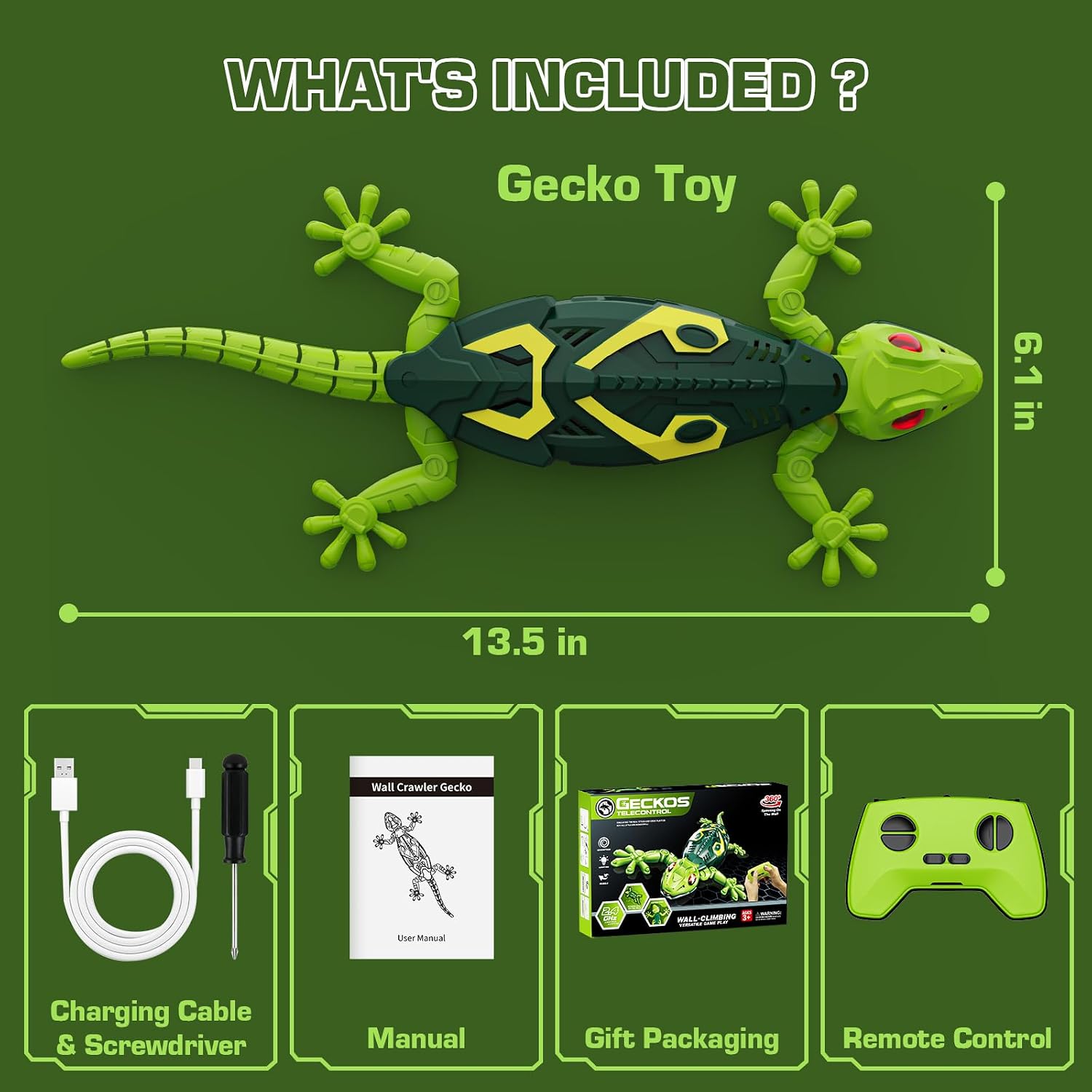 Thumbnail 5 de Yidoroye Robo Alive Wall Crawler Gecko remote control toy (wall-climbing lizard robot)