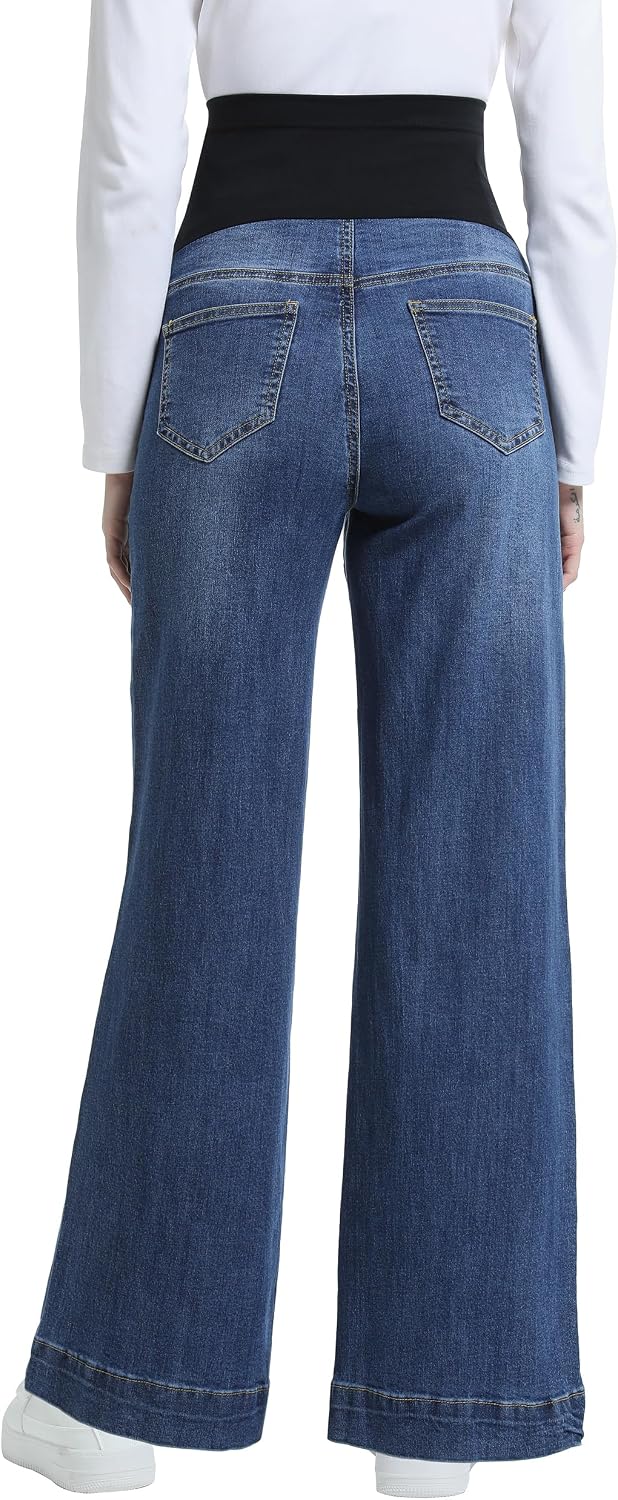 Thumbnail 5 de CFRTMTBB Maternity Wide-Leg Jeans with Over-the-Belly Support