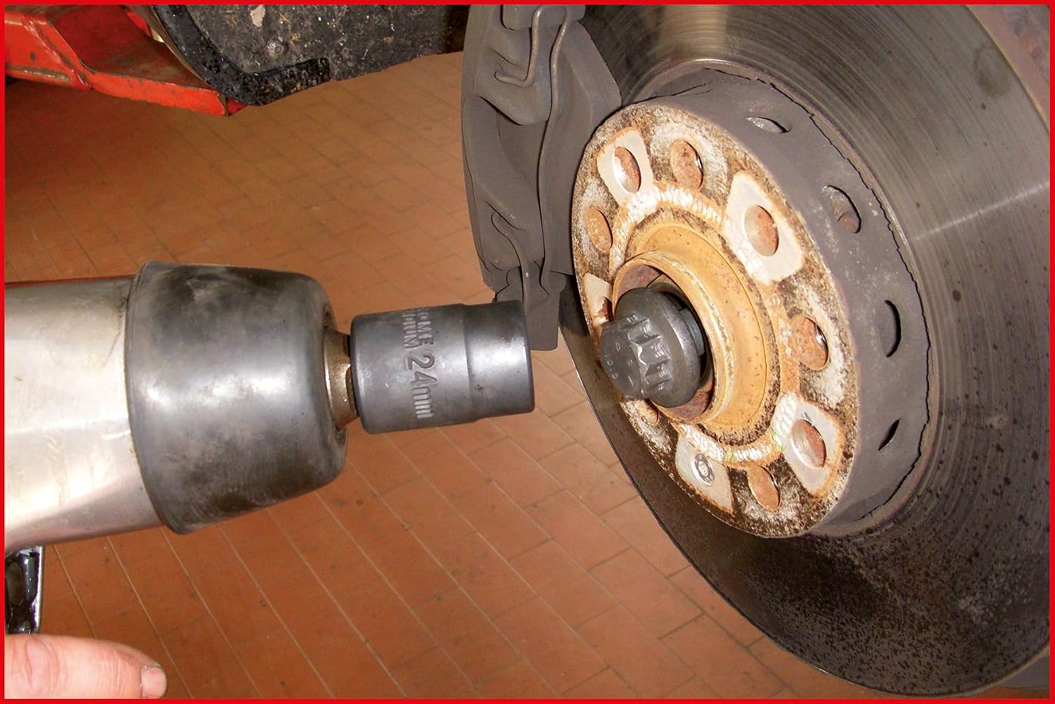 Detalle de KS Tools 150.1702 Bussola poligonale per avvitatori ad impulsi, albero motore, 24 mm