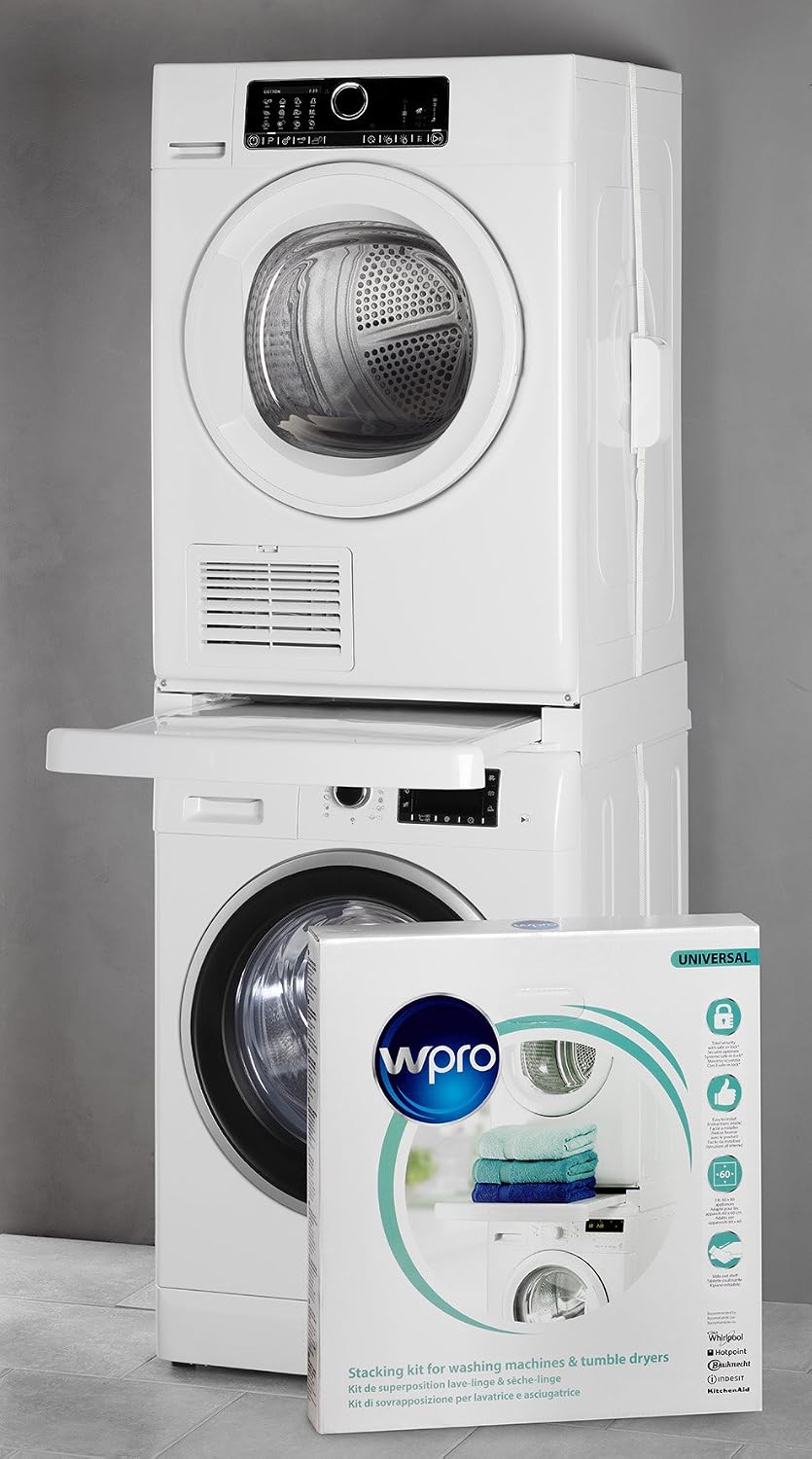 Detalle 2 de WPRO Kit de superposition SKS101 : optimisation pratique pour lave-linge et sèche-linge
