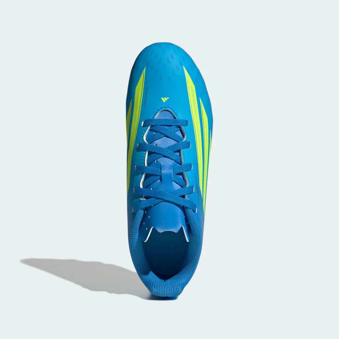 Detalle de Bota de fútbol Adidas F50 Club para césped natural seco/multisuperficie (niños) — azul