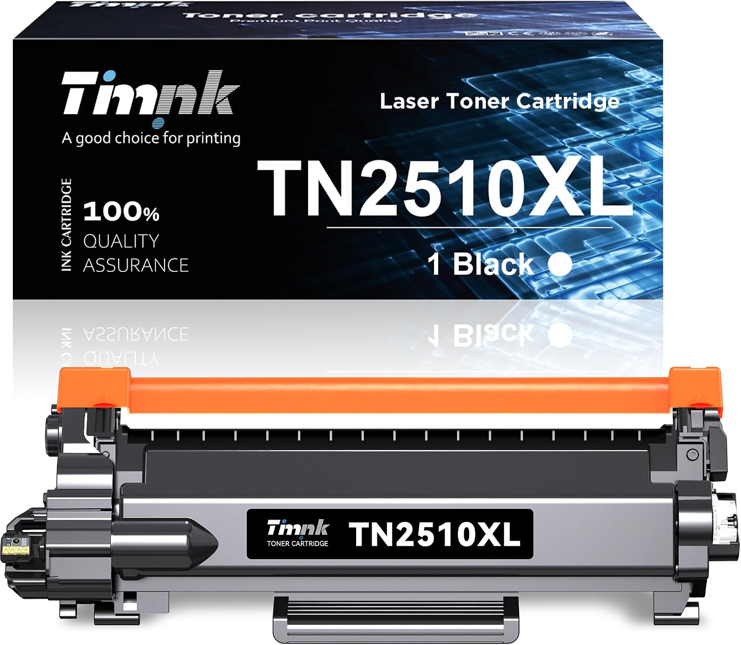 Timink TN2510/TN2510XL black toner (with chip) for Brother laser printers