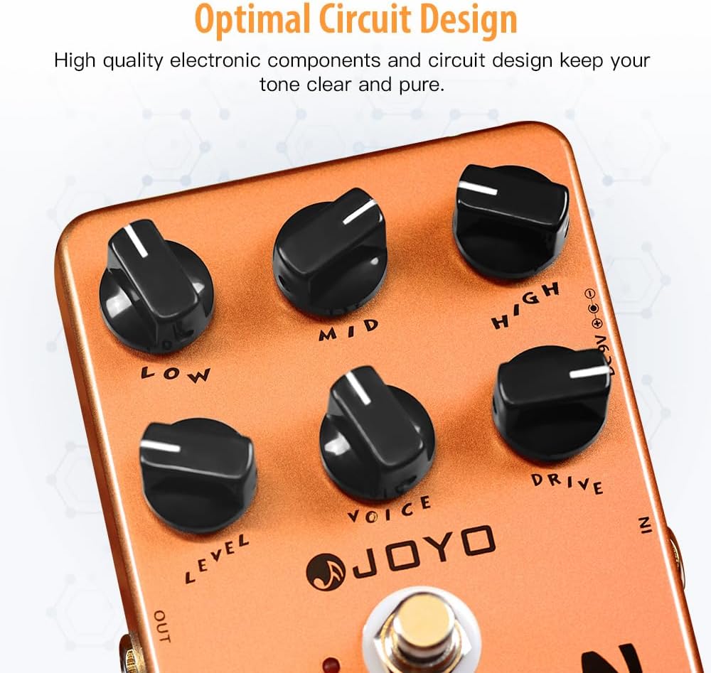 Detalle de JOYO JF-14 American Sound Guitar Pedal with Cab Simulation and 6 Controls