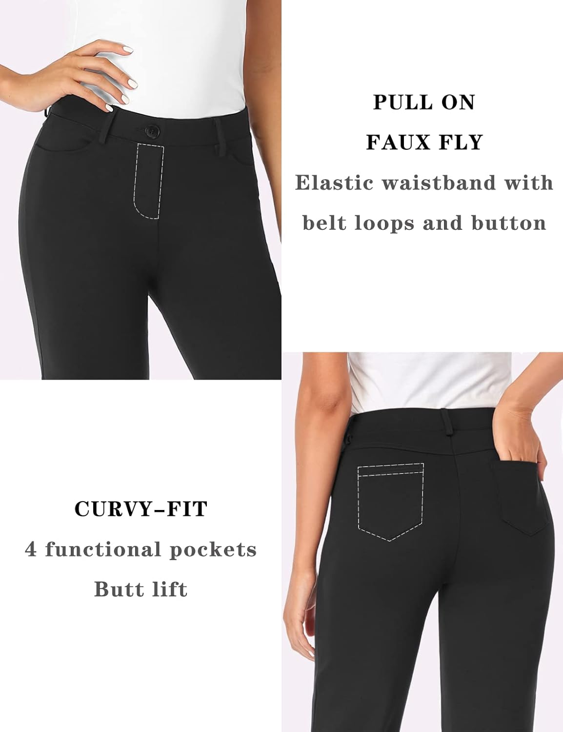 Thumbnail 4 de Tapata Women's Stretchy Bootcut Pants 4 Inseams