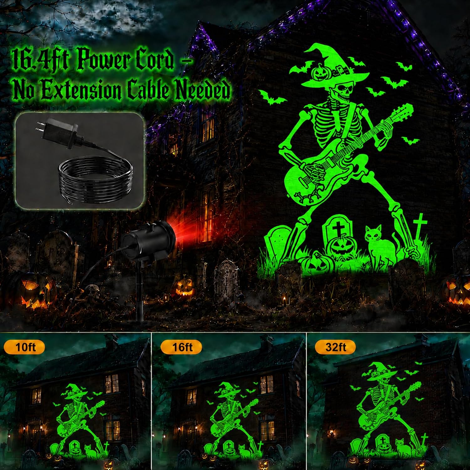 Thumbnail 6 de Nagudenfo 368 12-in-1 Outdoor Halloween Projector with 3D Motion