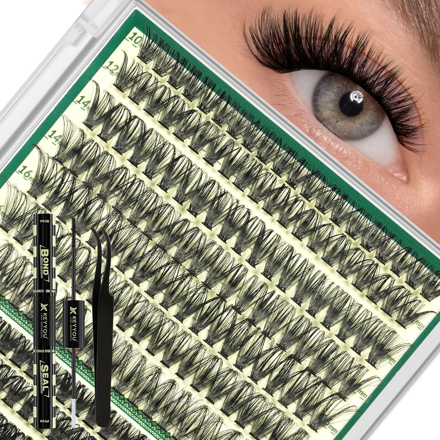 Detalle de KEYYOU Lash Clusters Kit 280pcs