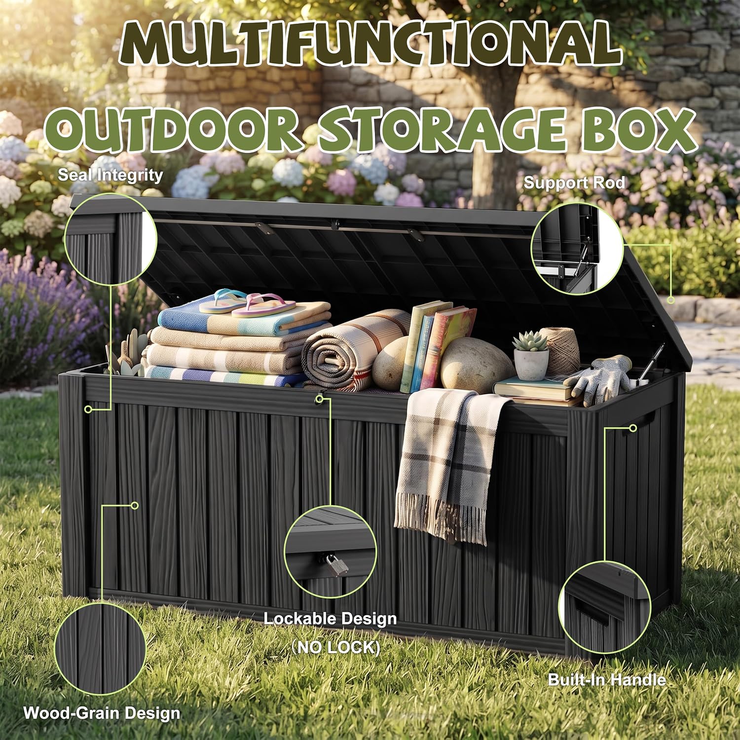 Detalle de DRATO Outdoor Storage Box 310 Gallon