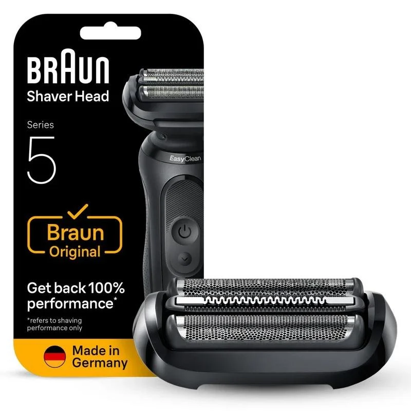 Detalle de Cabezal de afeitado Braun Series 5 54 B Negro Acero inoxidable – repuesto original