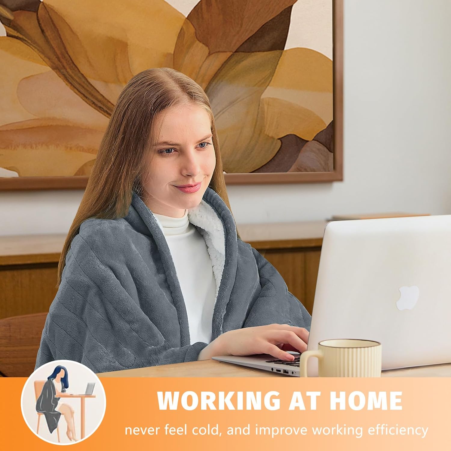 Thumbnail 3 de BOMOVA Electric Heated Blanket Single Throw 130x160cm 🌡