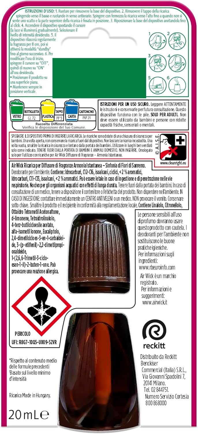 Thumbnail 1 de Air Wick Ricarica per Diffusore di Fragranze Sinfonia di Fiori di Sanremo (1 ricarica) - con oli essenziali naturali