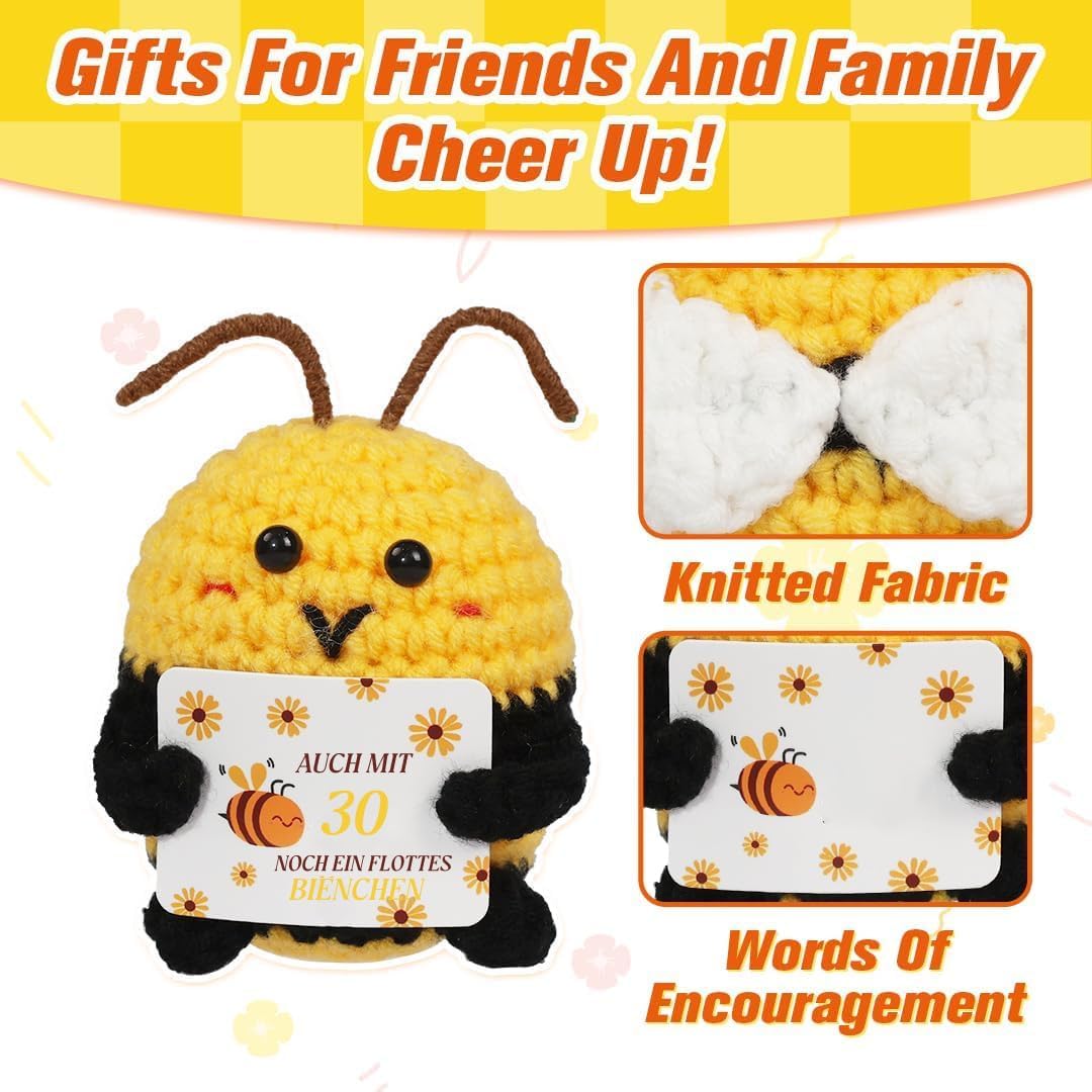 Thumbnail 1 de JoyJoyful Pocket Hug Biene Glücksbringer – Handgemachter Glücksbringer in kleines Bienchen-Design