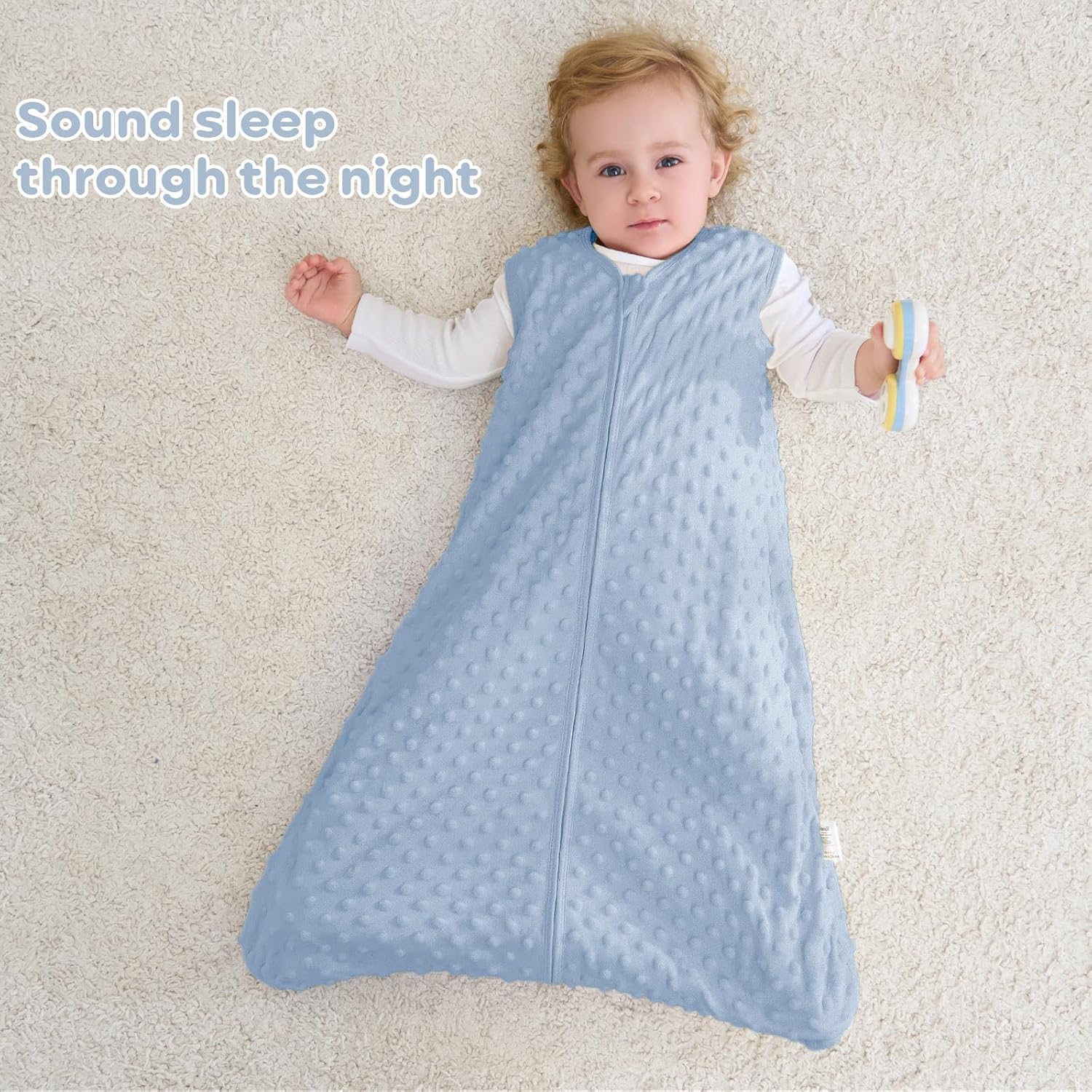 Thumbnail 6 de FIEMOL Schlafsack Baby 12-18 Monate, 1.5 Tog – Baumwolle innen, Plüsch außen, 2er Pack (84 cm) – Niedliches Jahresprodukt für Frühling/Herbst