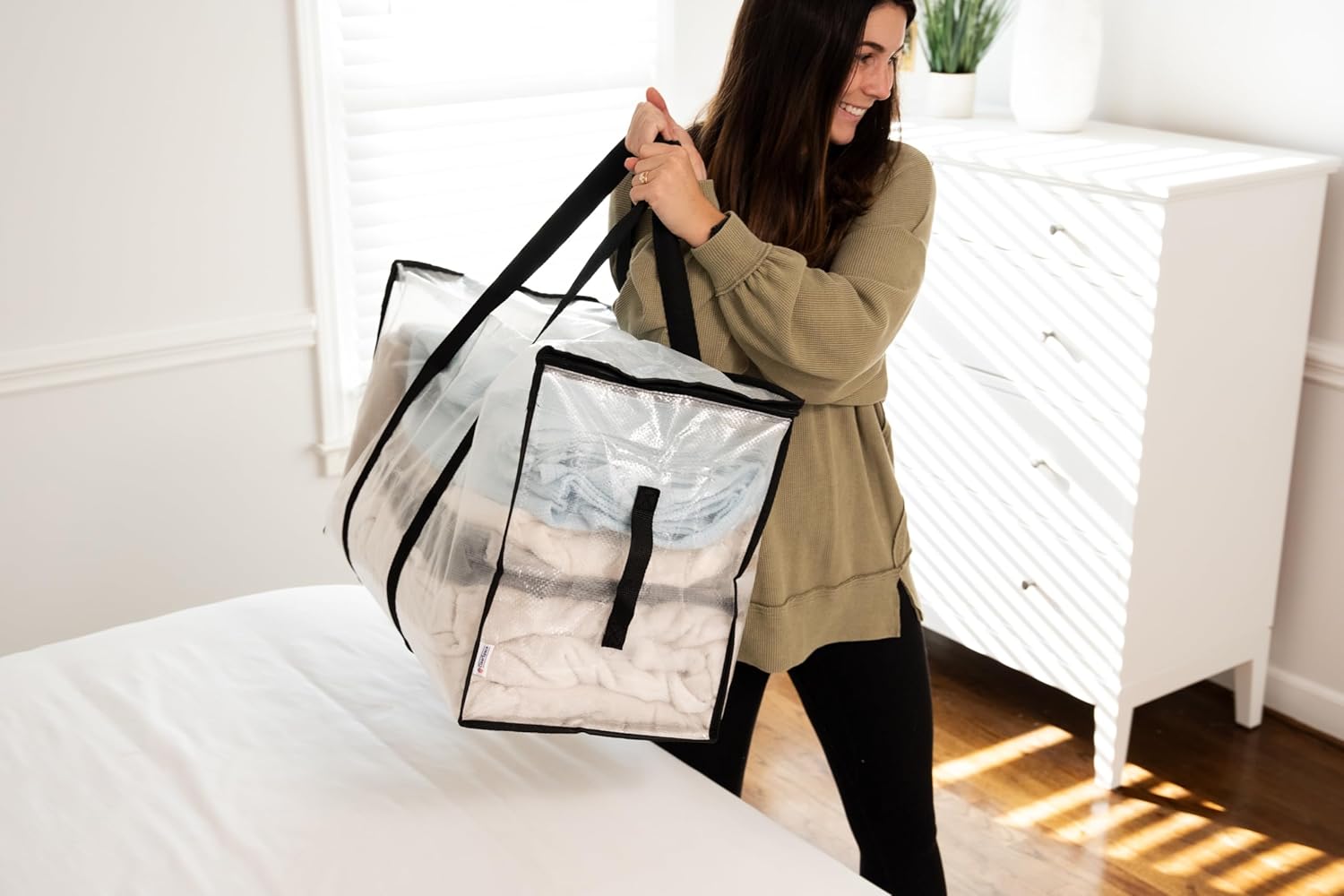 Thumbnail 4 de ClearSpace Oversized Moving Bags (Large, 6-Pack) with Backpack Straps, Zippers & Handles