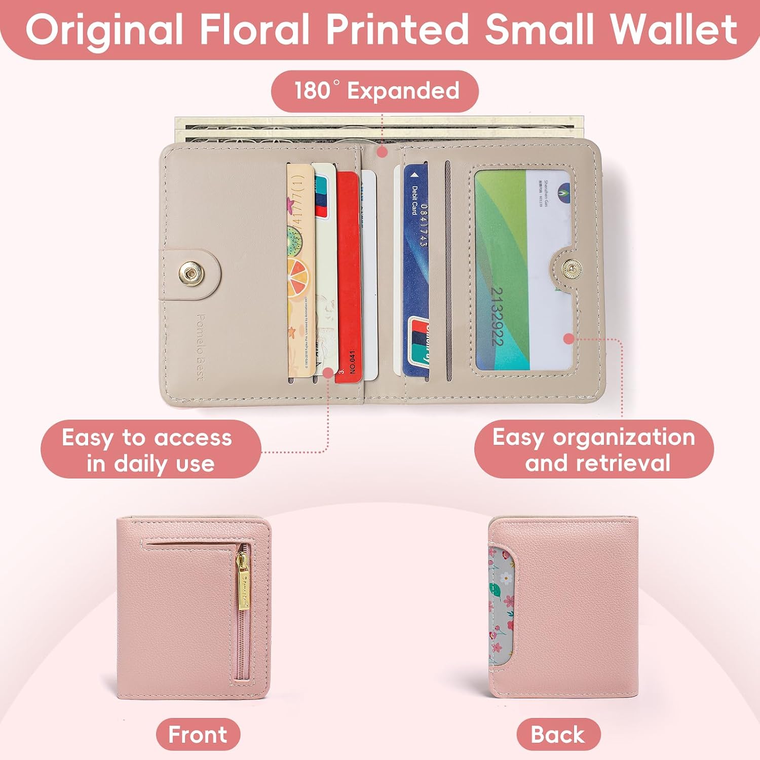 Thumbnail 3 de Pomelo Best RFID wallet 10.5 cm pink